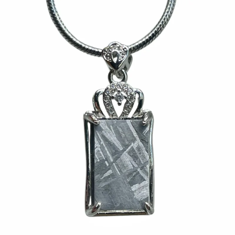 Genuine Gibeon Meteorite Crown Pendant Fine Meteorite Collection Piece Cosmic Jewelry LK395