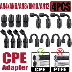 4X 4AN 6AN 8AN 10AN 12AN Straight 45 90 180 Degree Swivel Hose End Fittings Adapter For CPE Oil Fuel Gas Hose Line Pipe NPT Plug