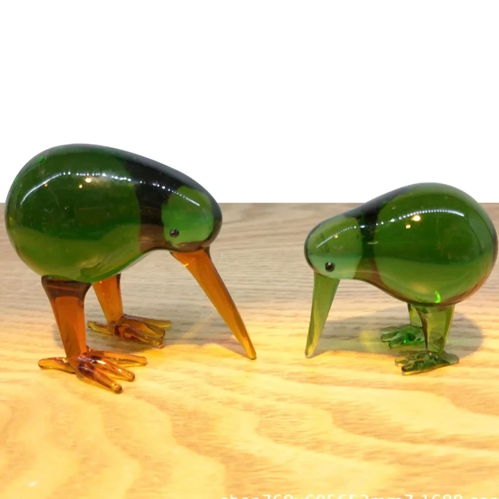 Crystal Blown Hummingbird Animal Figurines Glass Bird Miniature Hand Blown Modern Miniatures Home Decor Accessory Xmas Gift