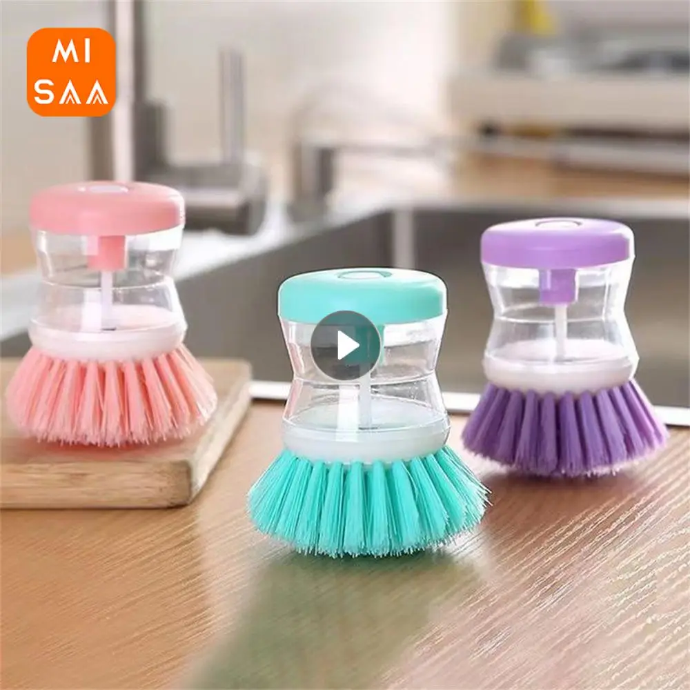 Press Liquid Pot Brush High-quality Materials Innovative Design Household Popular Purple Best Seller Decontamination Dish Brush