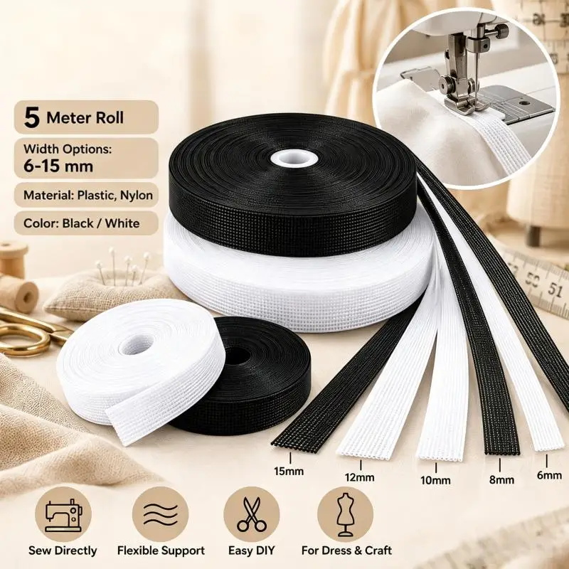 1/2/3pcs Nylon Fishbone Wedding Dress Corset DIY Sewing Accessories Skeleton Design Fishbone Nylon
