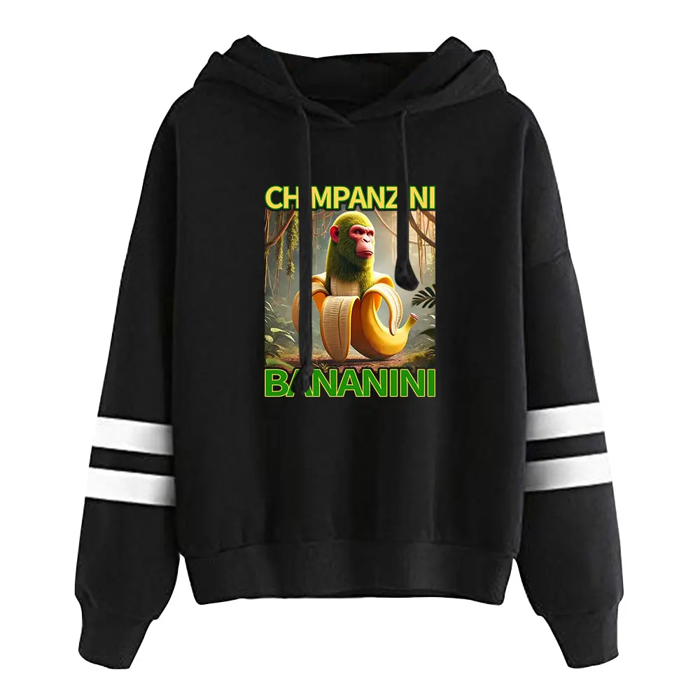 Bananini Merch Hoodies Pocketless Parallel Bars Sleeve Sweatshirt Woman Man Clothes