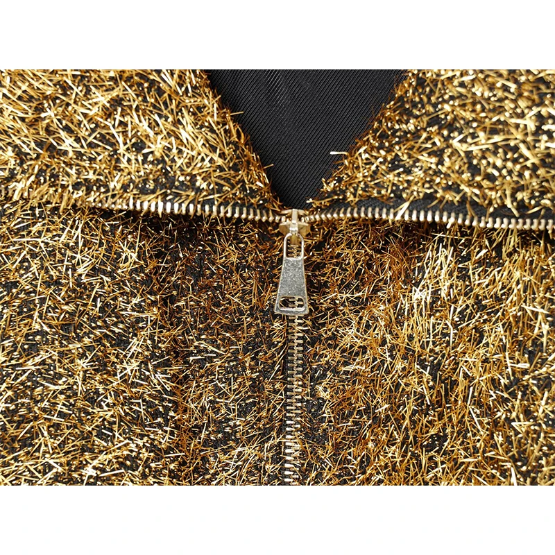 Chaquetas de mujer, abrigos, moda Otoño Invierno, abrigos de manga larga con cuello vuelto de color metálico, prendas de vestir exteriores para mujer, Tops elegantes