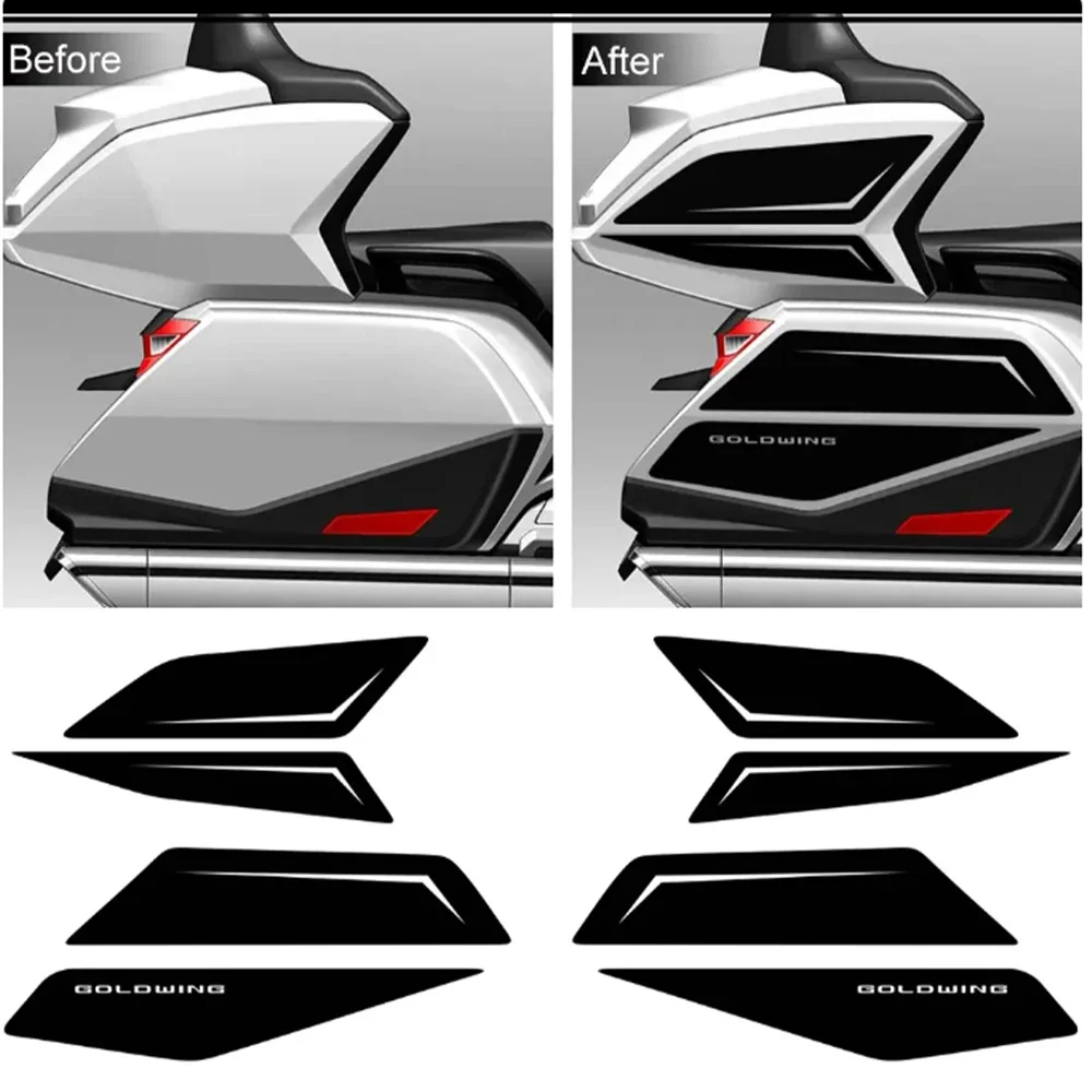 2021 2018 2019 2020 For HONDA Goldwing GL1800 GL 1800 Luggage Trunk Stickers Tour Tank Pad Protector Decal Kit Cases Accessories