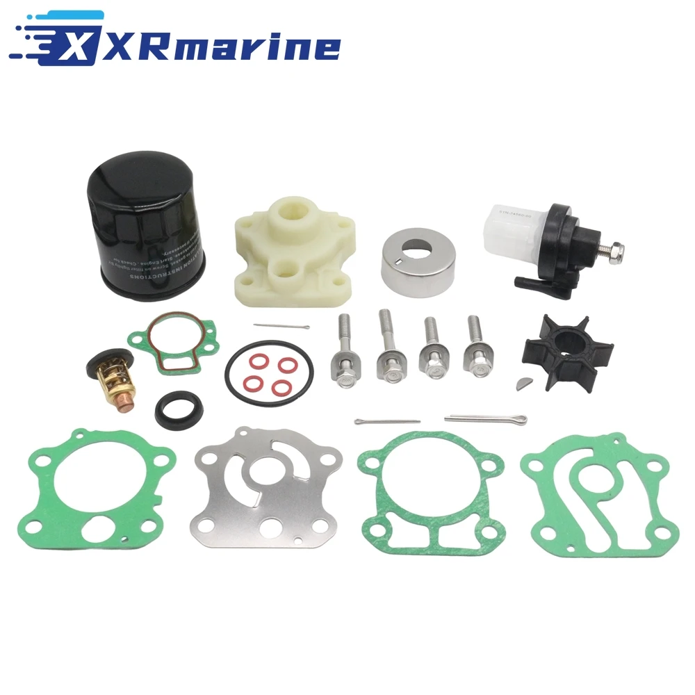 

Outboard Service Kit For Yamaha 4-Stroke FT50C FT60B 50 60 HP Outboard 6H3-W0078 Fuel Filter 61N-24560 Thermostat 66M-12411