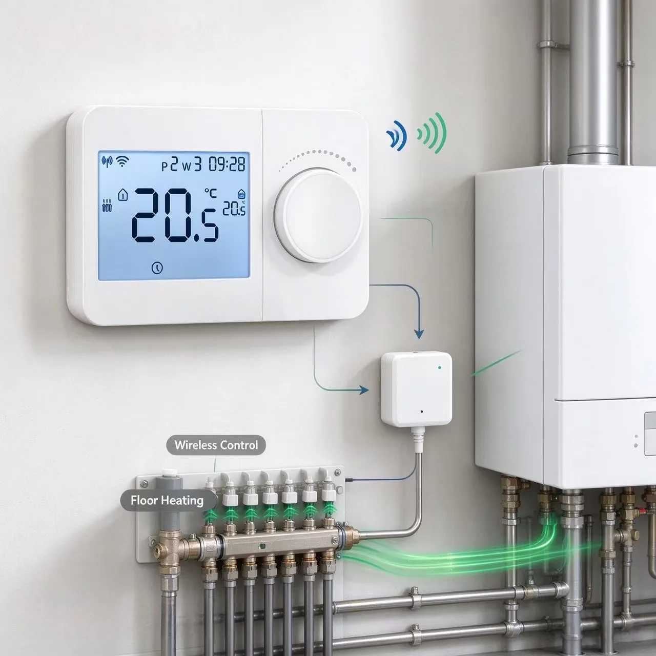 Opentherm Wifi Wireless Room Thermostat For Gas Boiler Thermostat Wifi Tuya Wi-Fi Connected Thermostat Heating Smart Life APP