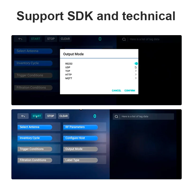 طويلة المدى 4 ميناء UHF قارئ العلامات RFID قارئ بطاقات التحكم في الوصول UHF RFID Android7.1 HTTP MQTT TCP UDP RFID UHF قارئ ثابت #4