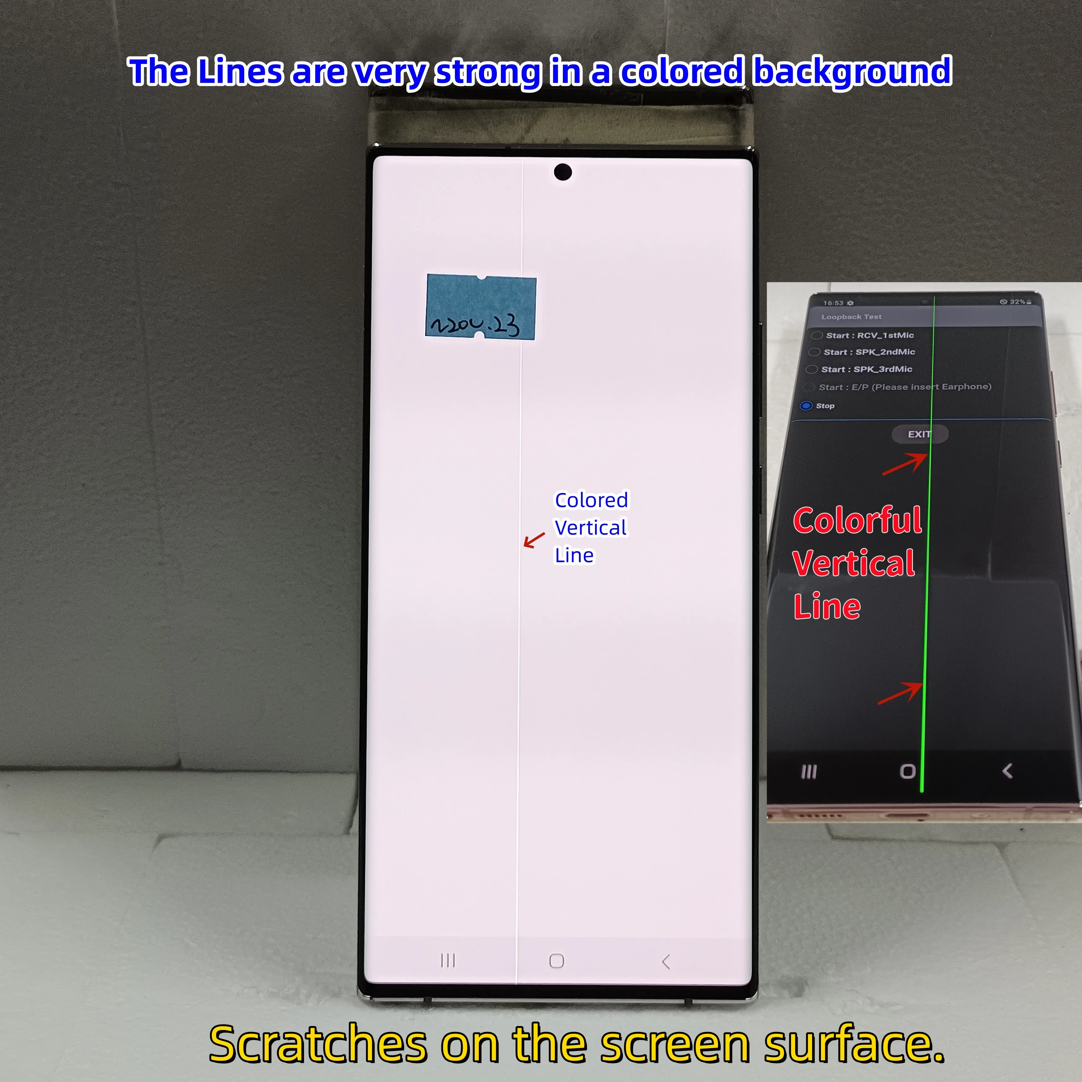 6.9\'\'Super Amoled Screen For N20U With Defects For Samsung Galaxy Note 20 Ultra LCD Display N985 Touch Screen Digitizer N986B