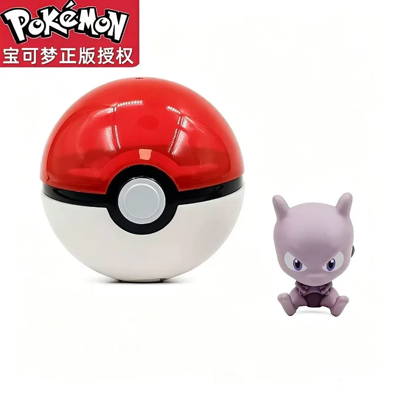 Genuine Pokemon Anime Figures Pikachu Sylveon Gengar Eevee Mew Vulpix Cute Pet Action Dolls Model Poke Ball Ornament Toy Gift view 5