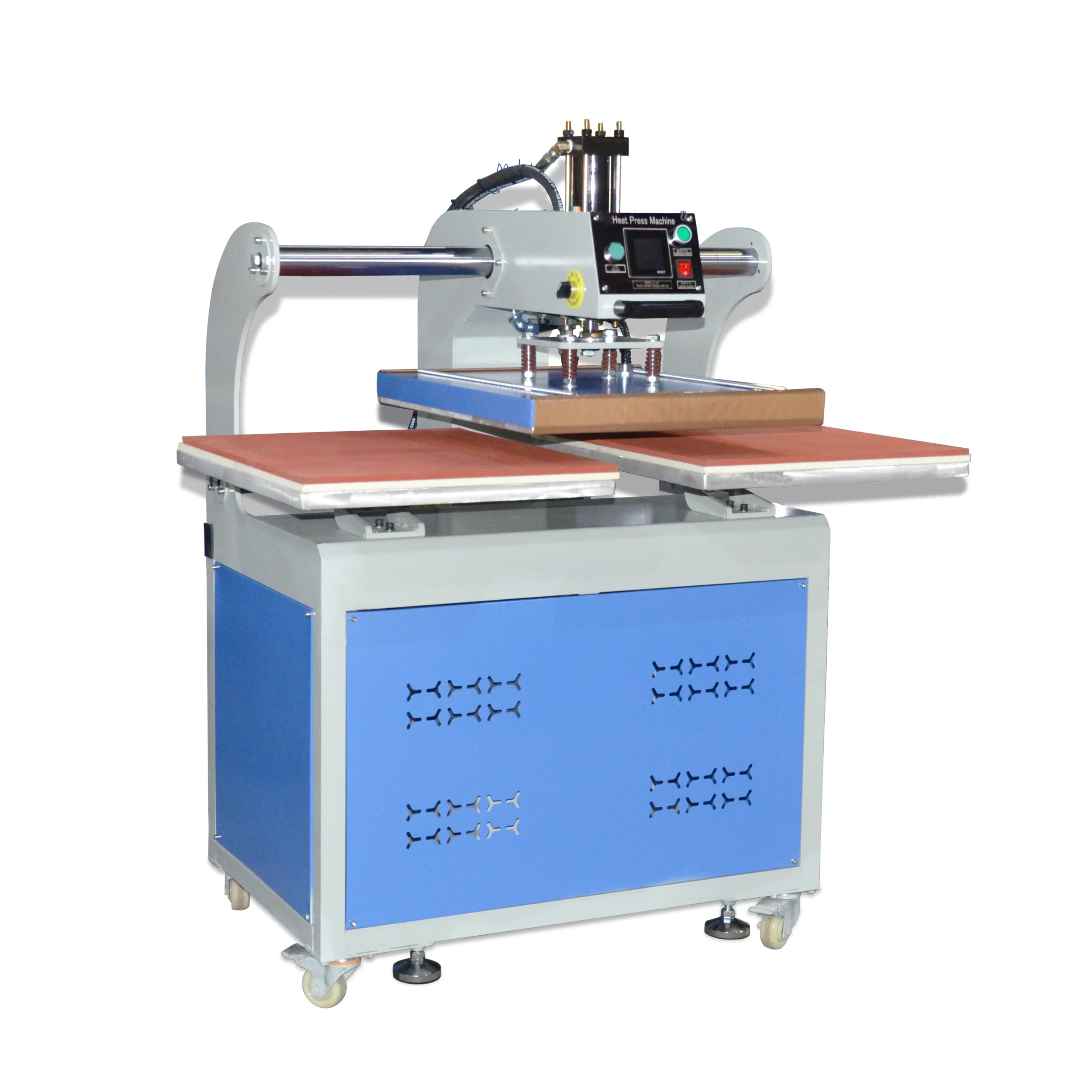 

Chinese Factory Wholesale Up-sliding Hydraulic Dual Station Heat Press Machine for Transfer From Rhinestones to Cardigan