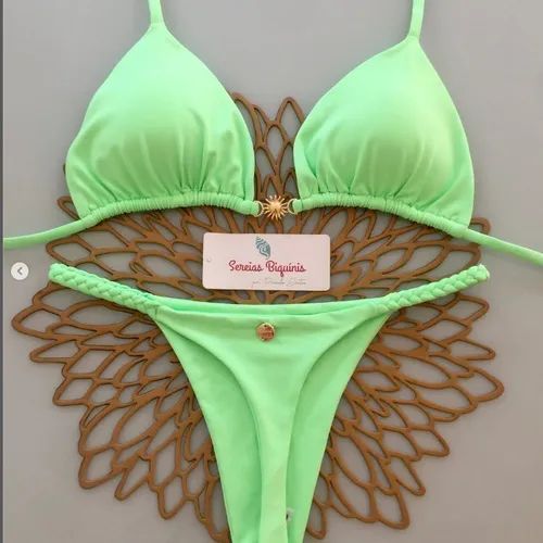 Imagen 2 del producto 2025 nuevo conjunto de Bikini Mciro con estampado Sexy, traje de baño para vacaciones para mujer, traje de baño con cordones, conjunto de 2 piezas, Bikini sin espalda, ropa de playa Brasileiro