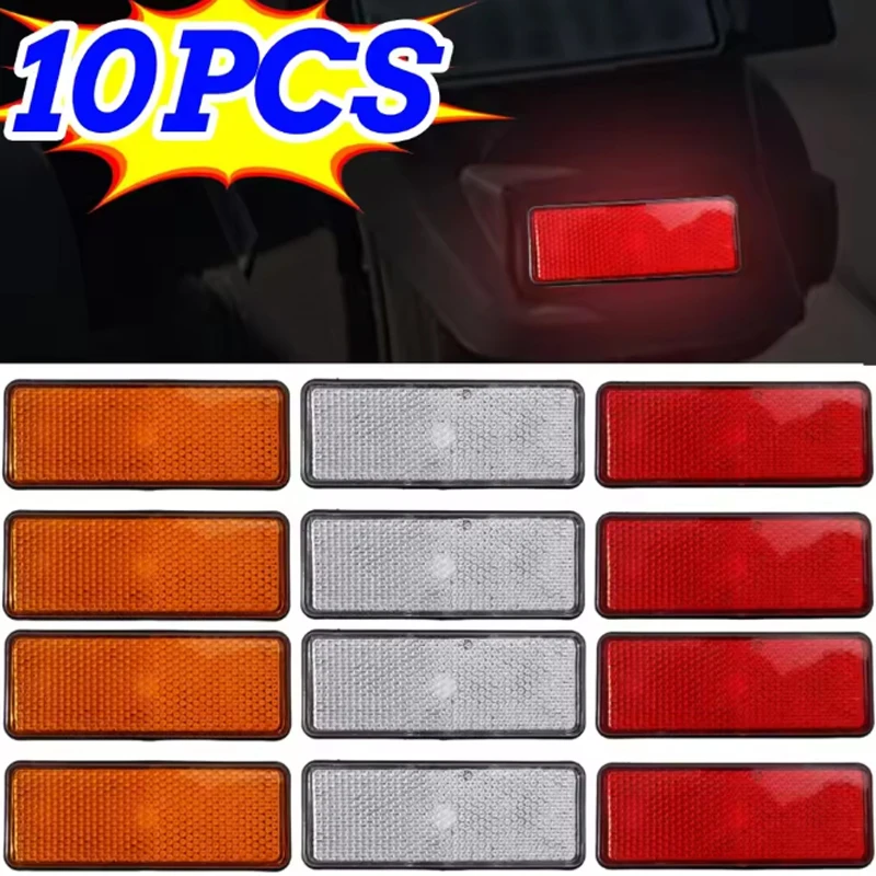 Universal Motorcycle Car Truck Trailer Parts Electric Scooter Rear Reflector Night Safety Warning Plate Waterproof High Bright