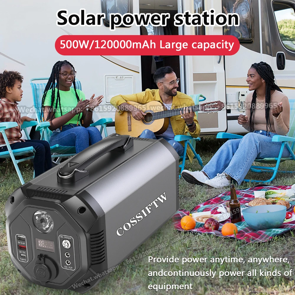 Portable Power Station 500 W 504Wh/12000O MAH Solar Generator