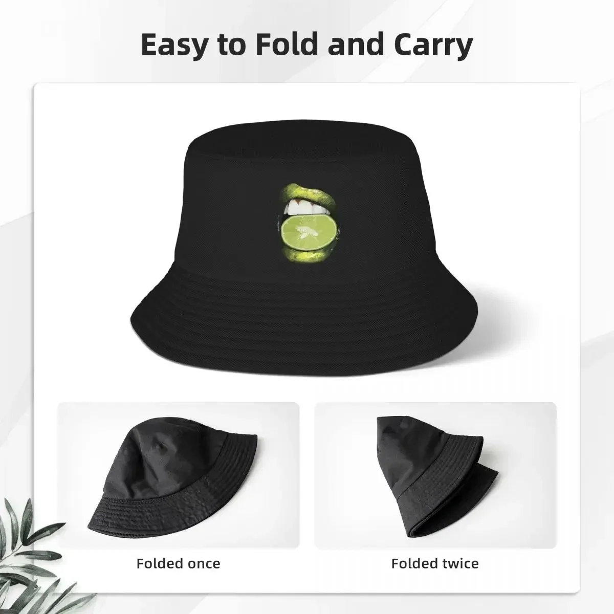 Give Me My Lime Lime Lips Bucket Hats Panama For Man Woman Bob Hats Outdoor Fisherman Hats Summer Beach Fishing Unisex Caps