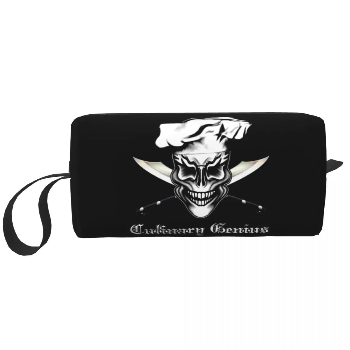 Culinary Genius Skull Chef Cosmetic Bag Women Fashion Big Capacity Cooking Pirate Makeup Case Beauty Storage Toiletry Bags