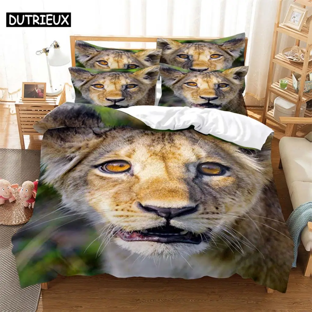 

Animals 3D Digital Bedding Sets Home Bedclothes Super King Cover Pillowcase Comforter Textiles Bedding Set bed cover set