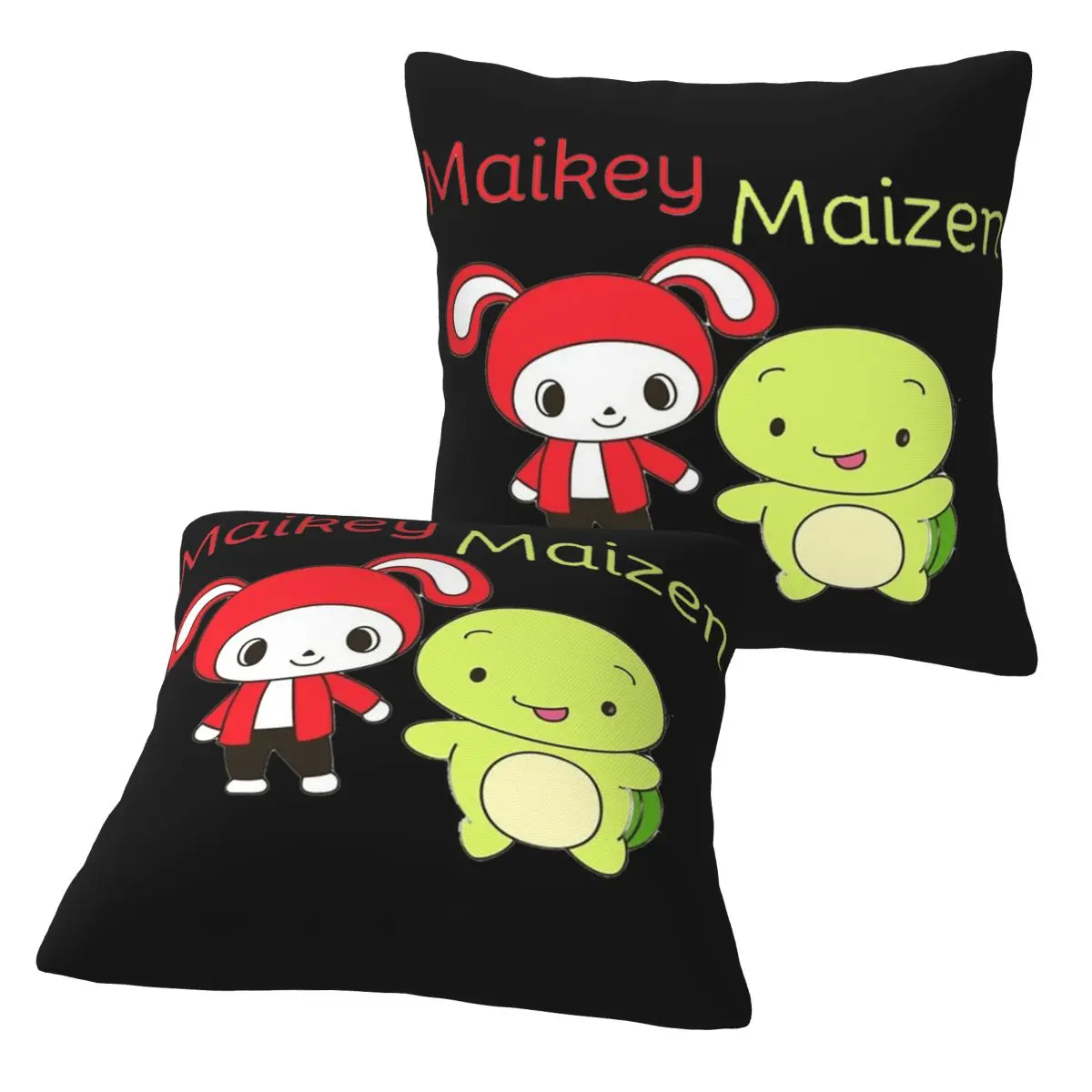 JJ MIKEY MAIZEN 2 pcs Square Pillowcase Pillow Cover Cushion Zip Decorative Comfort Throw Pillow for Home Living Room