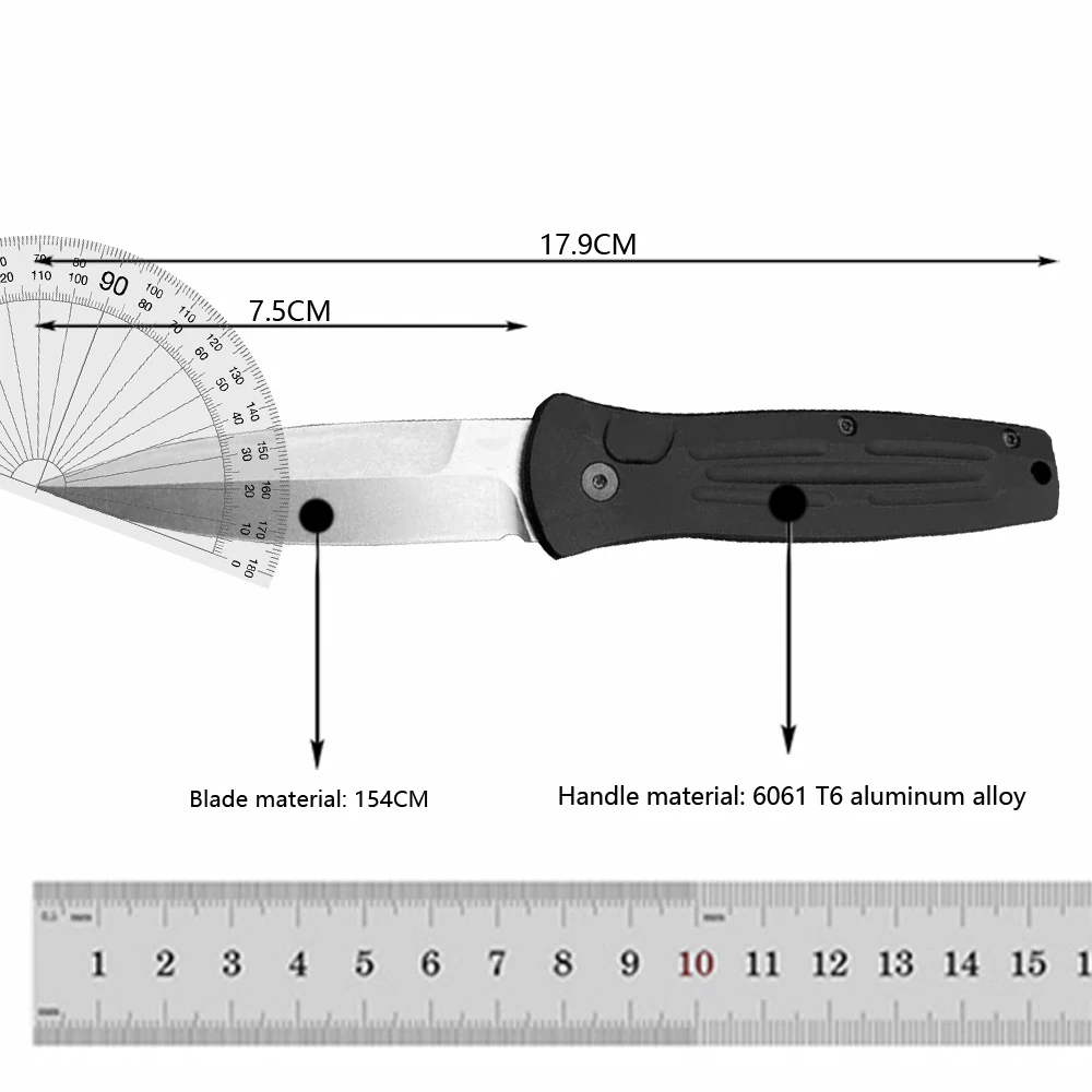 NEW BM 3551 Pardue Stimulus Folding Pocket Knife 154CM Blade 6061 T6 Aluminum Alloy Handles Outdoor Camping Tactical EDC Tools