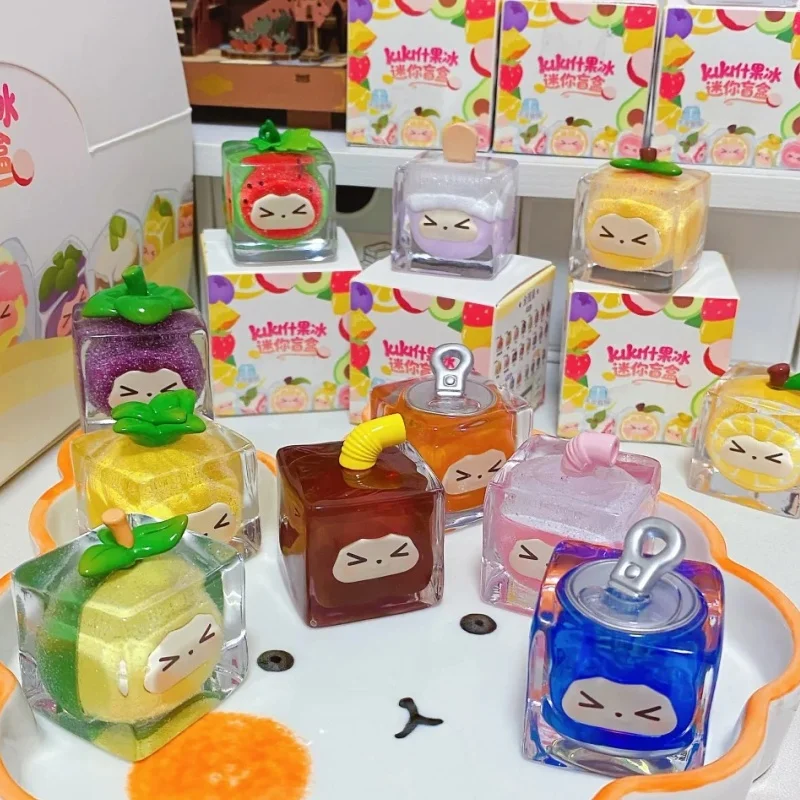 

Rabbit Kiki Fruit Ice Cubes Series Mini Blind Box Caixa Caja Dolls Mystery Box Gift Desktop Ornament Cartoon Model Mystery Gift