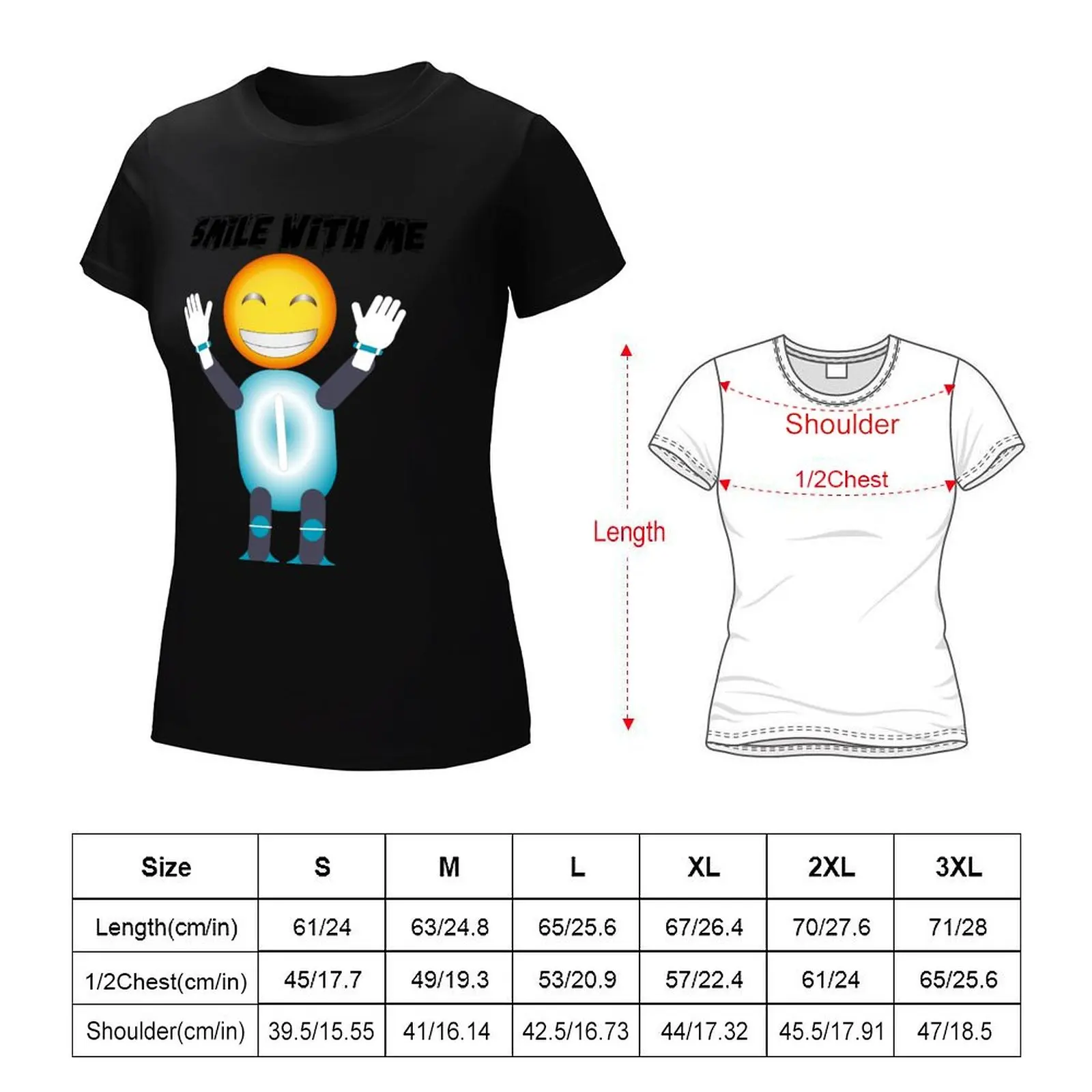 smile with me T-Shirt summer clothes cute tops aesthetic clothes western t shirts for Women