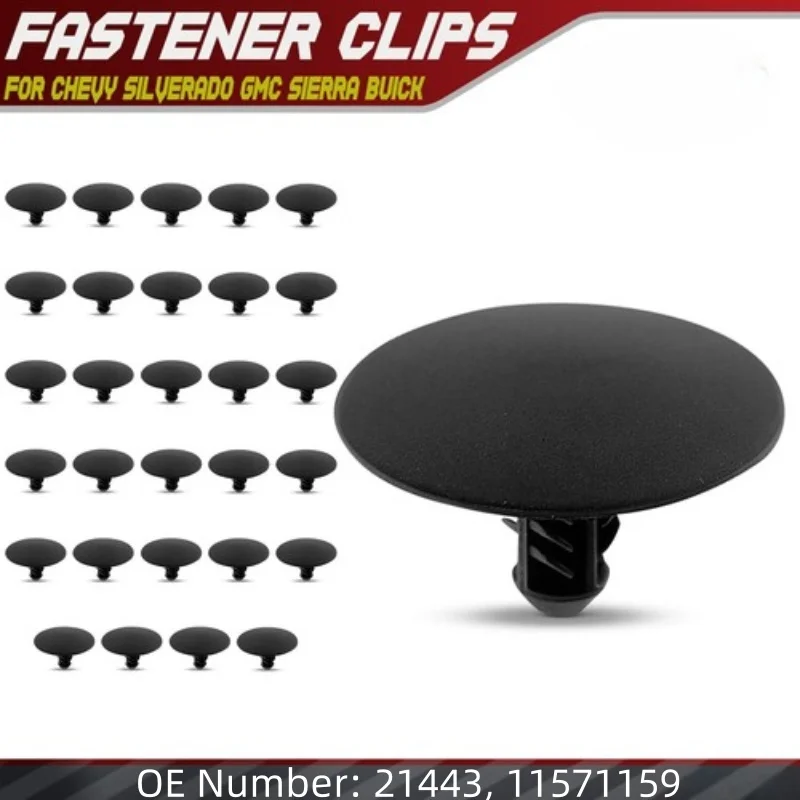 100 clipes retentores de isolamento de capô de nylon para Chevy Silverado GMC Sierra Buick 21443, 11571159