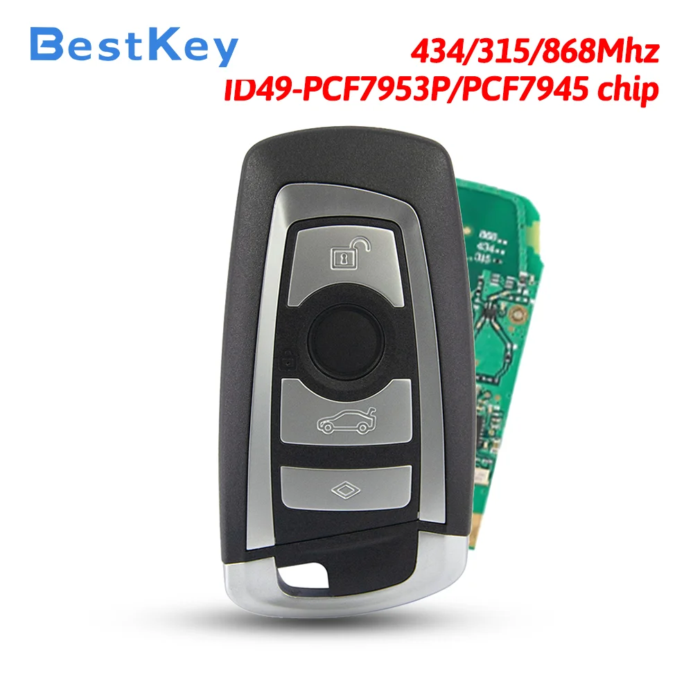 Best Key Wear‑Resistant Smart Key Fob YGOHUF5662 4 Button Multi‑Band PCF7945 Chip For 2009‑2016 BMW 3 5 7 F Series CAS4+ FEM
