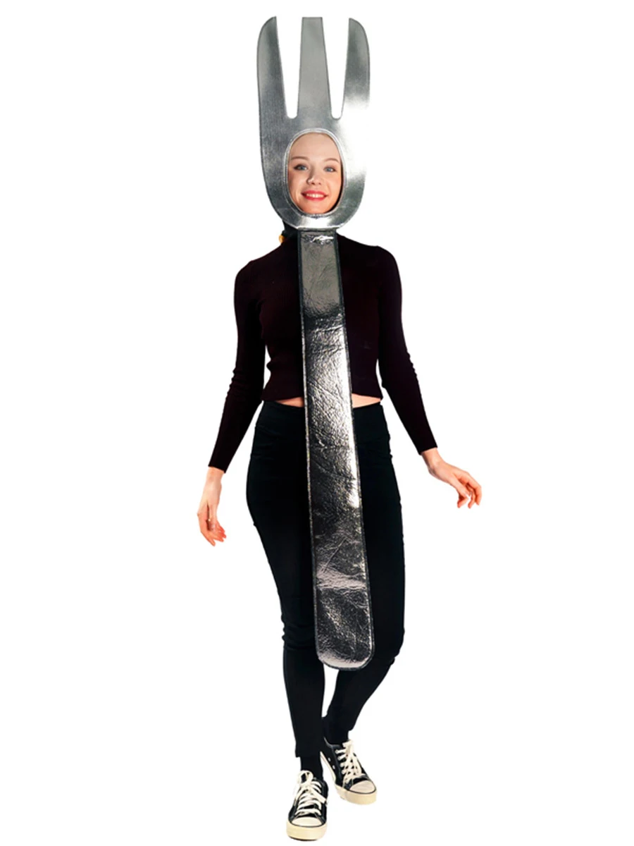 Volwassen Mes Vork Lepel Rollenspel Kostuum Halloween Carnaval Servies Vermomming Kleding Paar Fancy Stage Performance Dress Up