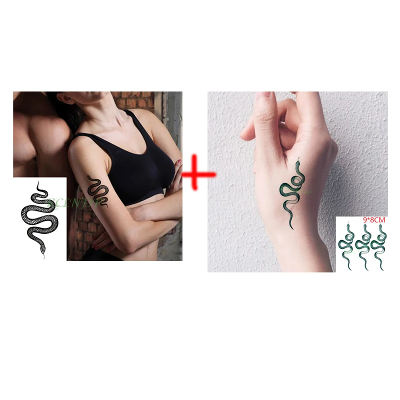 

Waterproof Temporary Tattoo Sticker Snakes Tatto Stickers Flash Tatoo Fake Tattoos for Men Girl Women