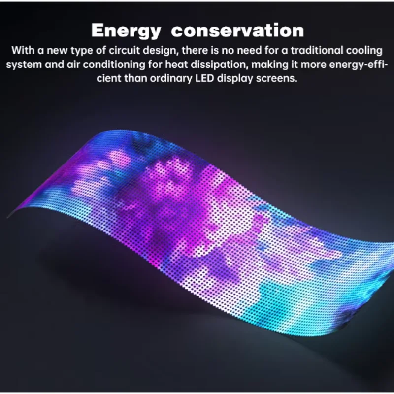 Flexible Transparent LED Film Display Crystal Invisible Glass Window Adhesive LED Screen For Retail Store Commercial Advertising