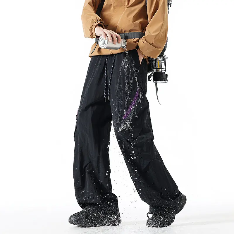 2026 Neue Unisex Winddichte & Wasserdichte Outdoor-Wanderhose mit Seitenreißverschluss-Design Wasserabweisende Winddichte Techwear-Hose – Detail 2