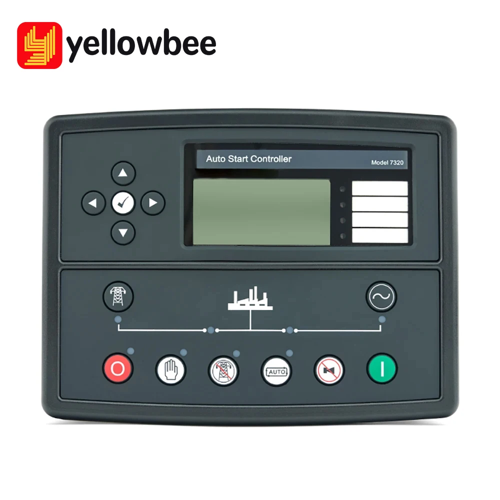 AMF Generator Controller 7320 Genset Parts Alternator Control Board Panel LCD Display Auto Start