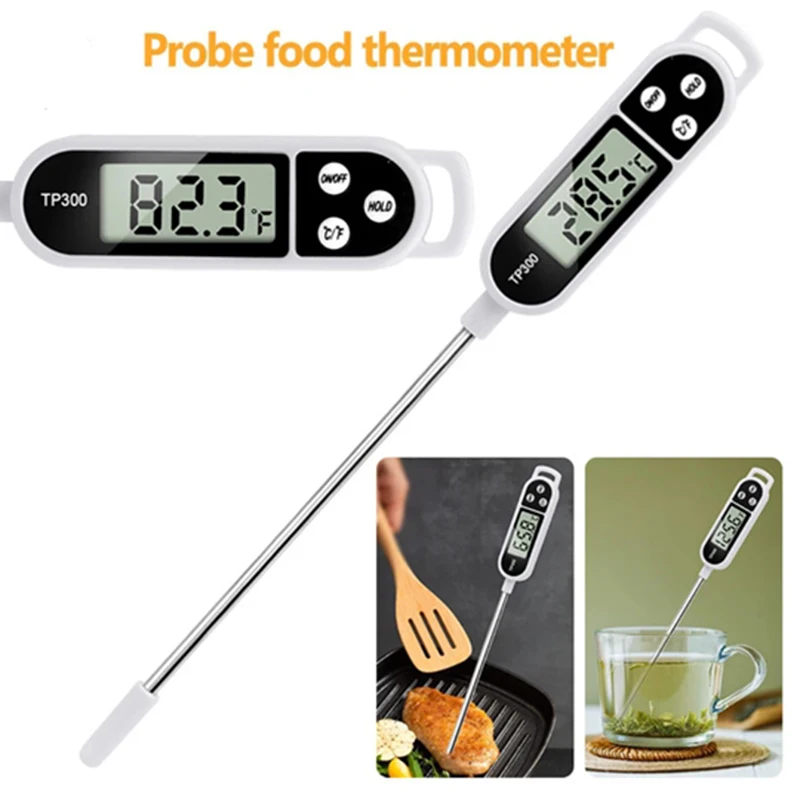 Thermomètre numérique à sonde pour viande, lait, cuisine, barbecue TP300 – Outil électronique de mesure de la température