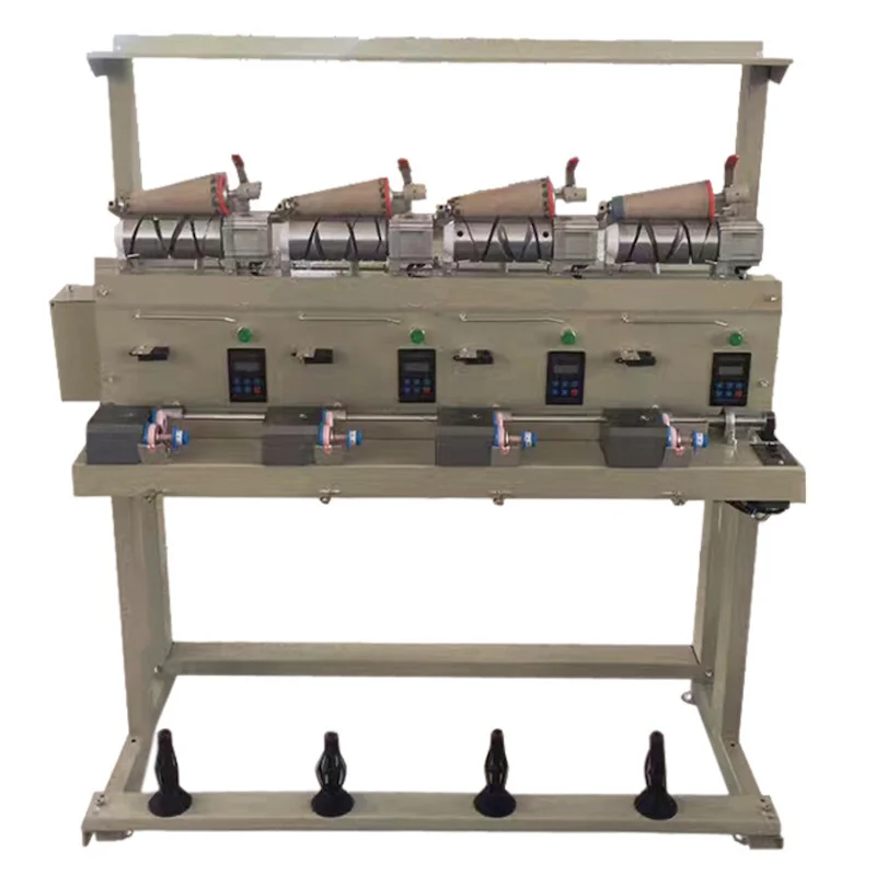 4 heads yarn rewinding machine for different winding purpose with grooved drums rewinder