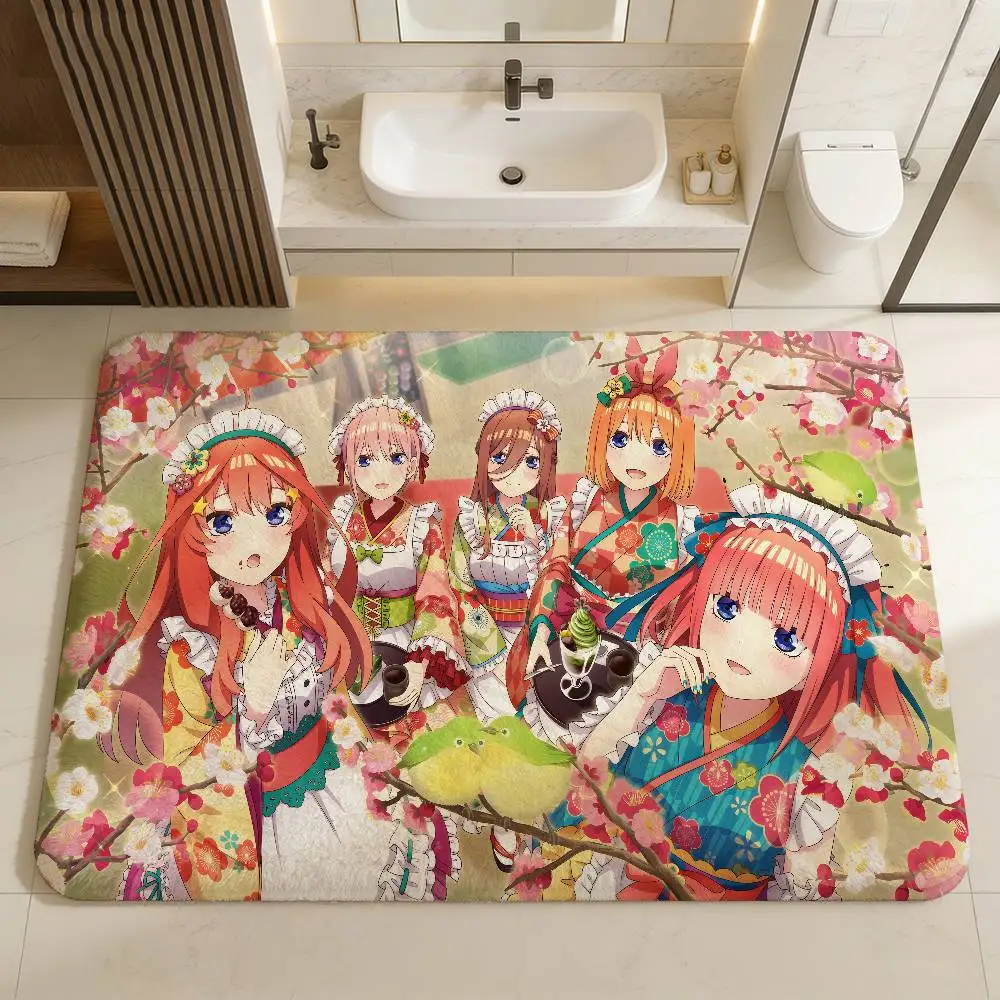 Anime The Q-Quintessential Q-Quintuplets Door Mat Washable Non-Slip Living Room Sofa Chairs Area Mat Kitchen Doormat Area Rug