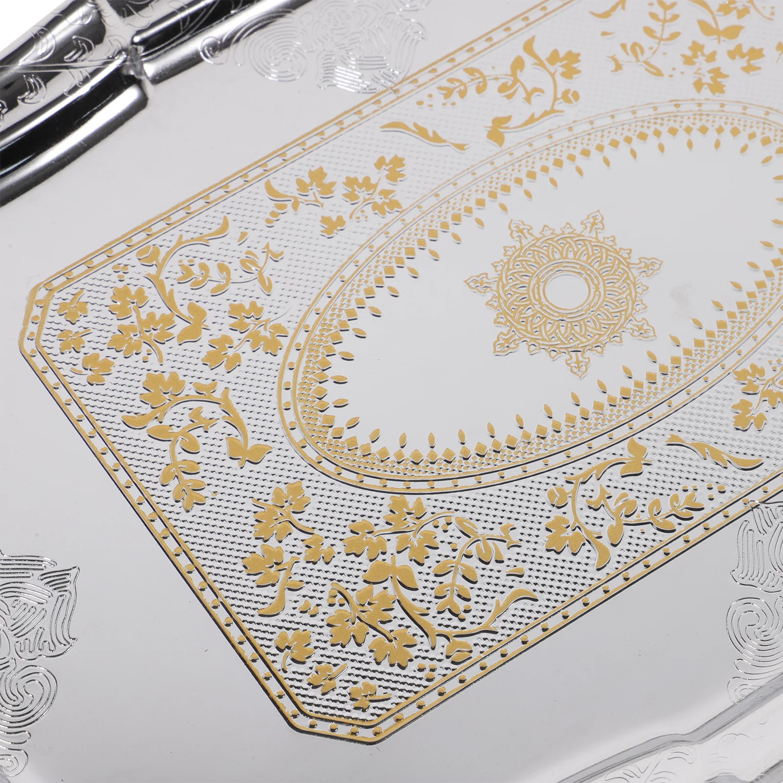 

Stainless Steel Fruit Tray European Style Large Capacity Serving Tray for Snacks Desserts Appetizers Candy Dry Fruit Household