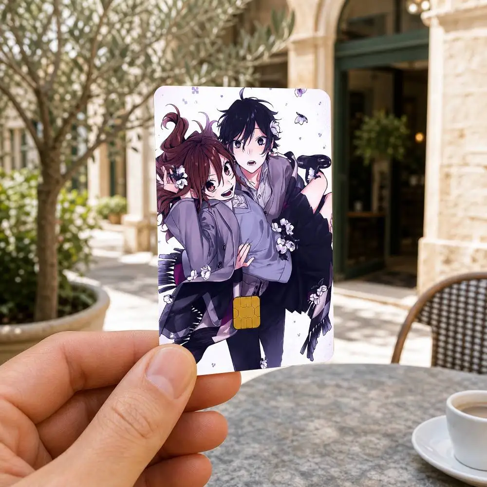Anime Hori-san to Miyamura-kun  Waterproof Bank Card Sticker Skin for Credit Debit Chip Cards Decorative Cover Film