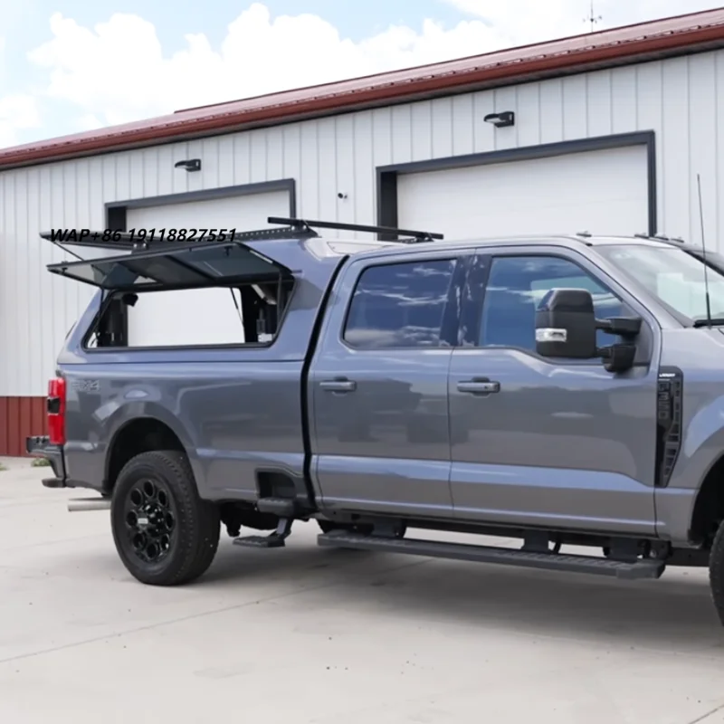 Hot Sale Aluminum Alloy Material with Two Side Sliding Windows Pickup Canopy for RAM 1500