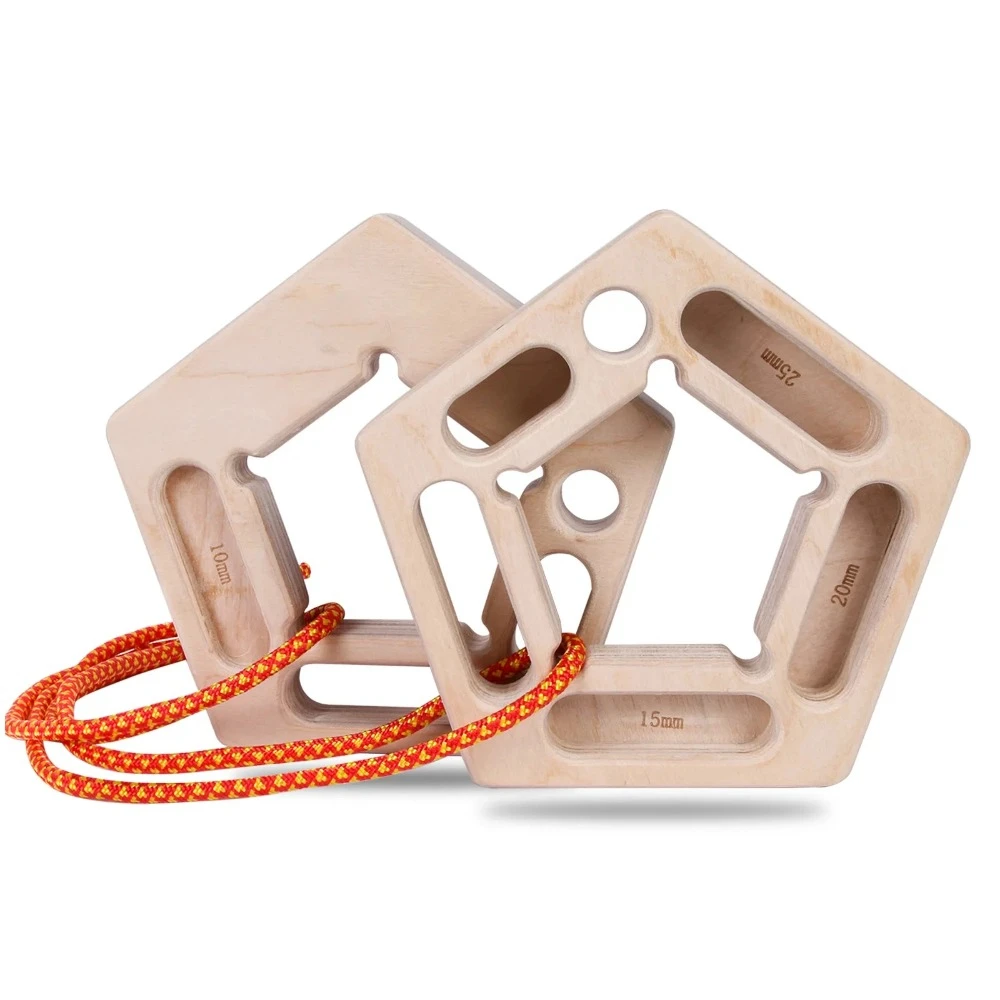 

1 Pair 7-in-1 Wooden Climbing Board Multifunctional Simulated Rock Climbing Finger Strengthen Board Pull-Ups Handle Double-Sided