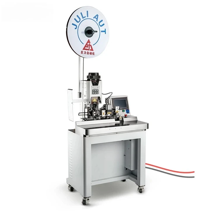 Full Automatic Cable Manufacturing Equipment Sheath Wire Stripping And Terminal Crimping Machine