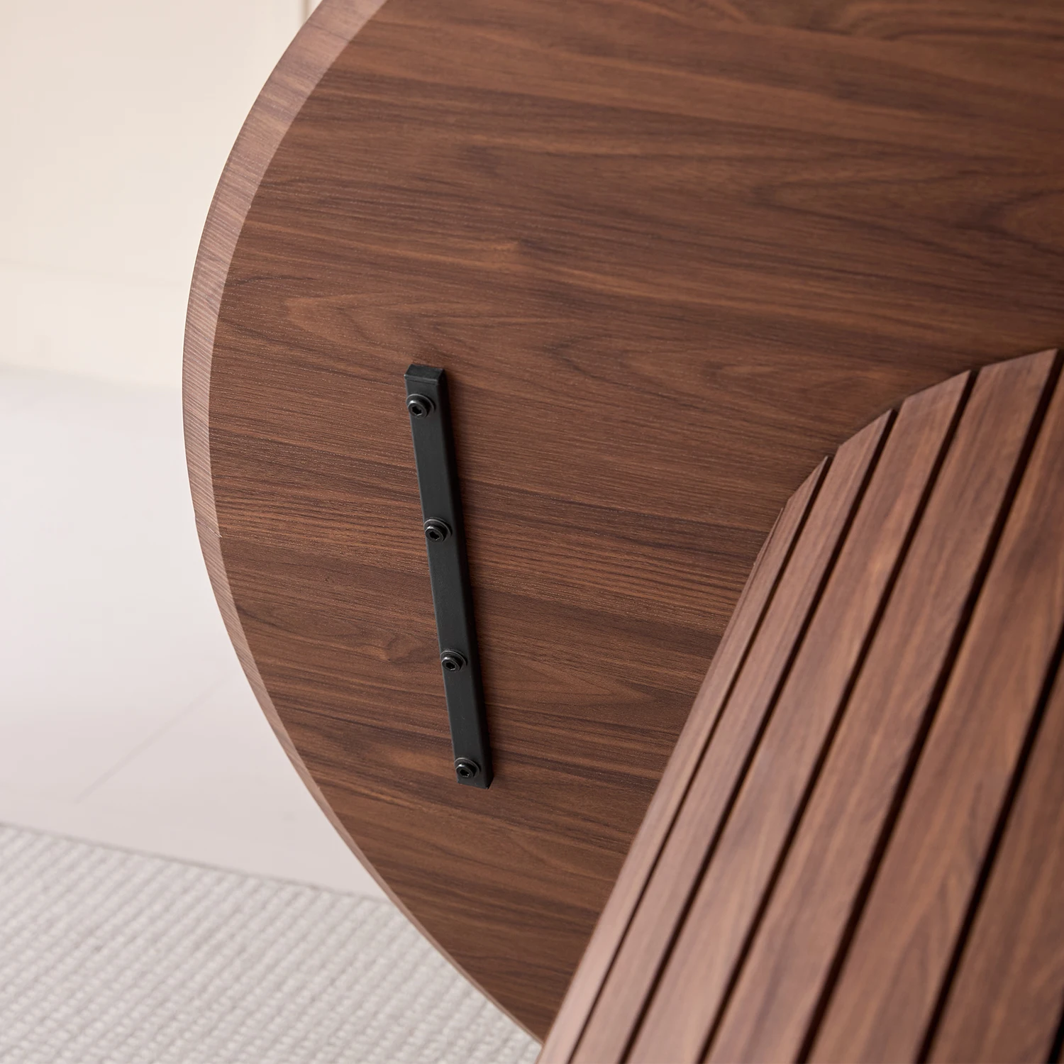 EGOONM Runder Esstisch Nordischer Tisch für 4–6 Personen, runder Esszimmertisch mit Holzsockel, Küchen-Esstisch Φ120 cm – Detail 16
