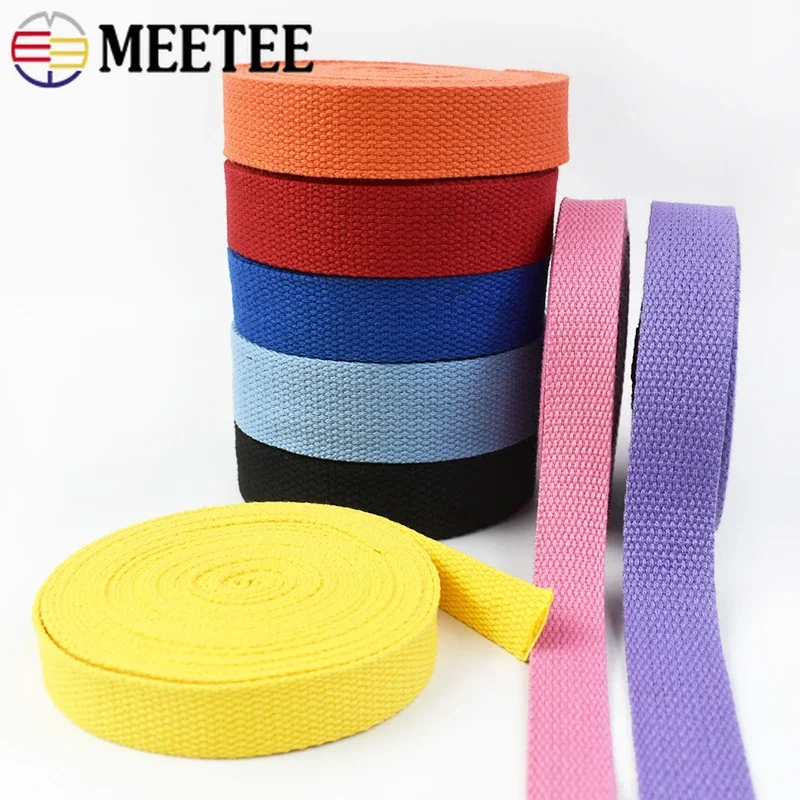 5M 20-50mm 1.3mm Thick Cotton Braid Webbing Strap Bag Straps Backpack Tape Belt Decorative Ribbons for Sewing Garment Accessory