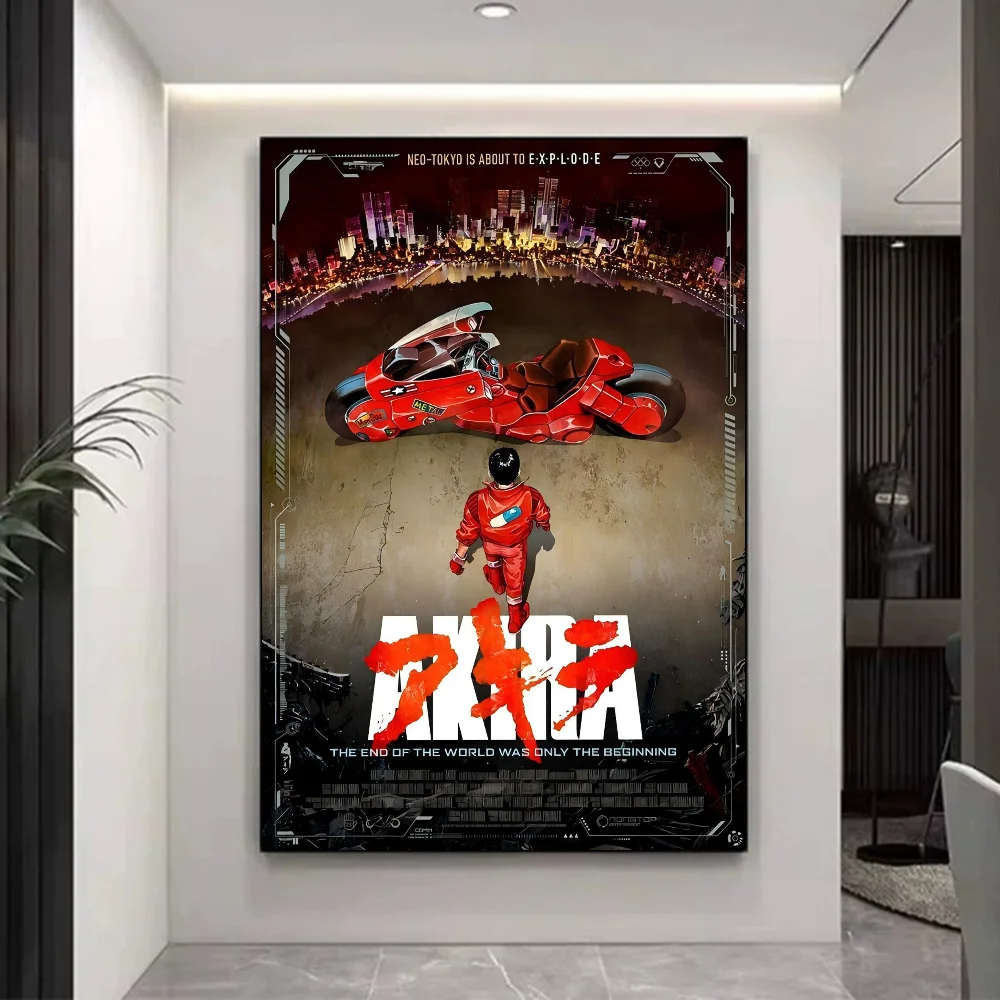 أكيرا أنيمي الفيلم الكلاسيكي الملصقات HD جودة ملصق جدار الفن اللوحة دراسة الشمال ديكور المنزل