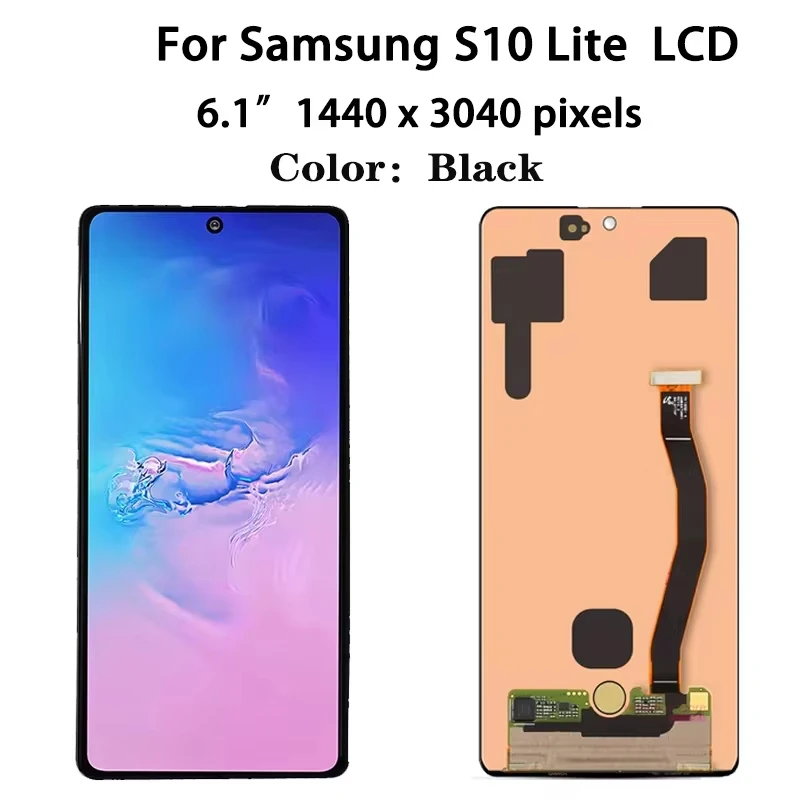 Super AMOLED For Samsung S10 Lite G770F G770F/DS G770F/DSM G770U1 LCD Display Touch Screen For Samsung S10lite Display