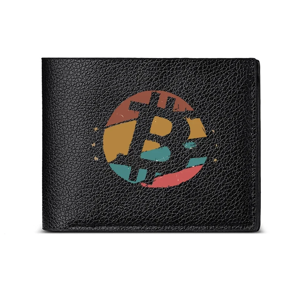 Bitcoin Symbol Design Men's Wallet Card Holder Casual Business Fashion Print Style Modern Minimalist Look