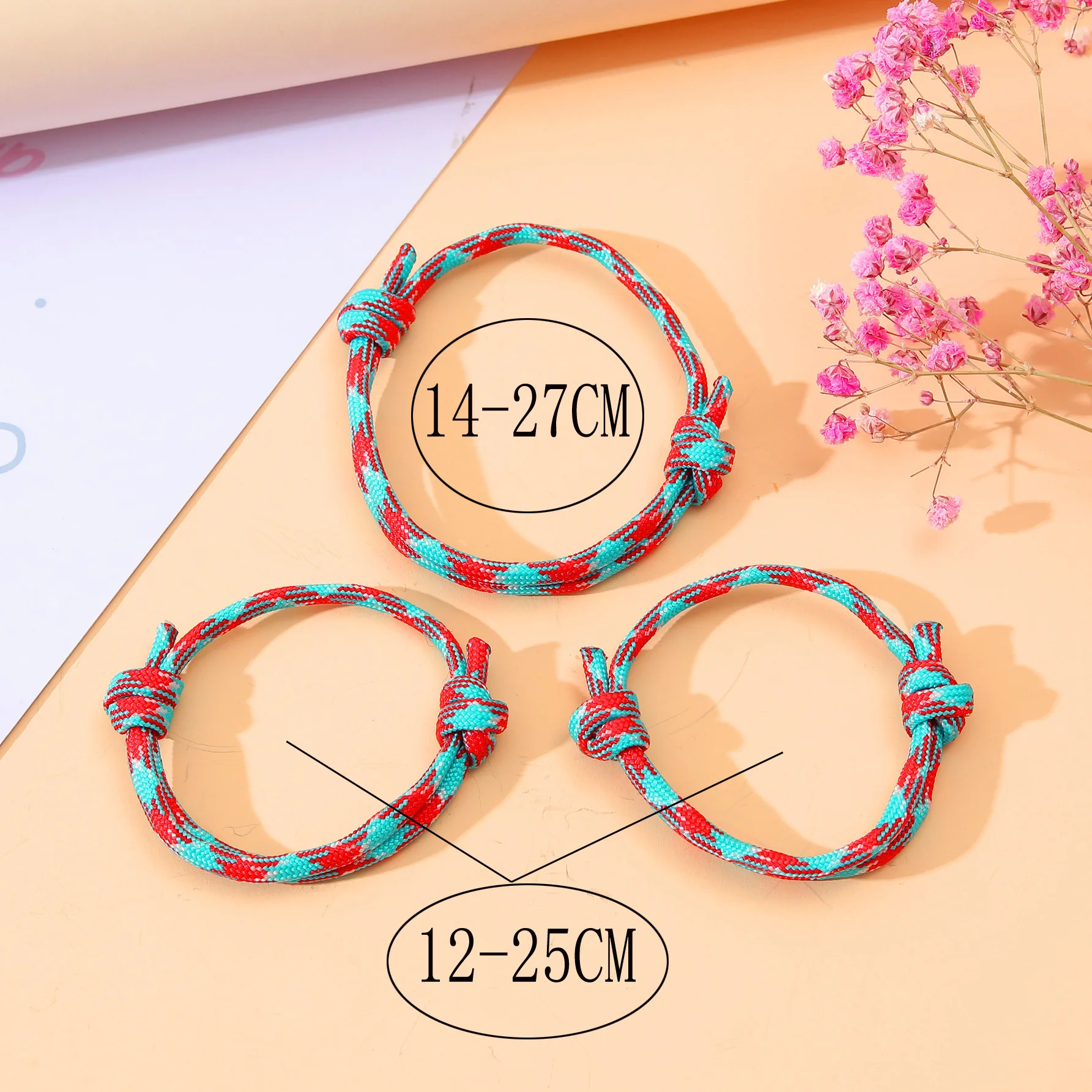 New Season Woven Bracelet With Color Matching Umbrella Rope Adjustable Mother Daughter Jewelry Gift Hot Selling
