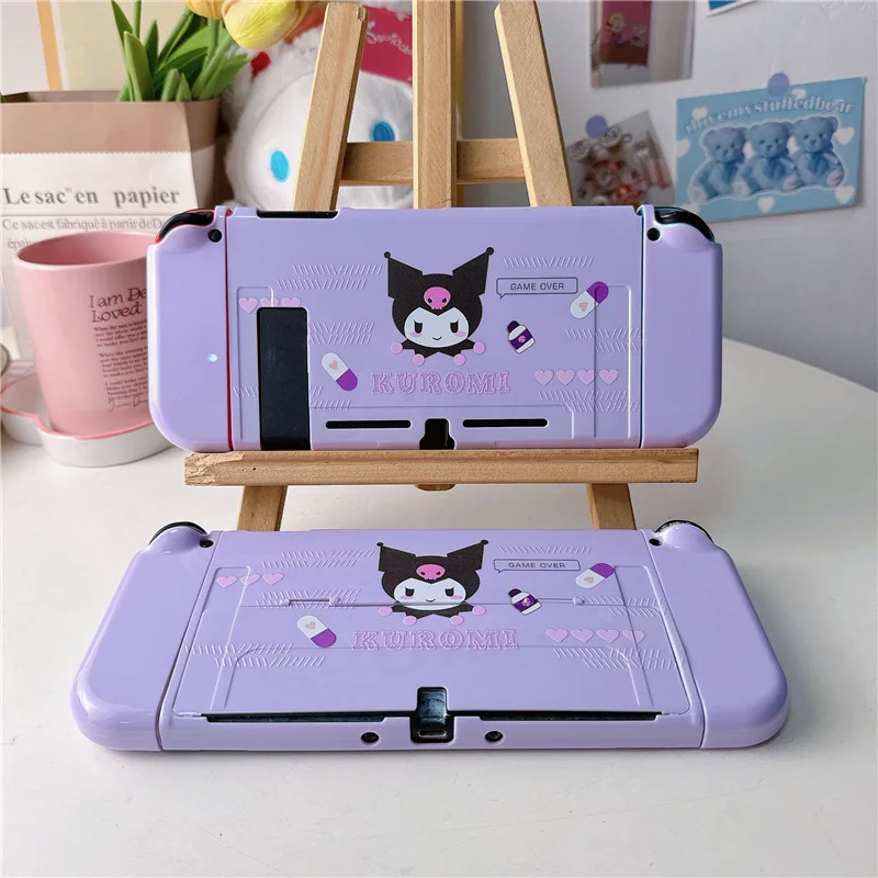 Cute Kuromi Hard PC Protective Cover Suitable for Nintendo Switch NS/Oled Controller Protective Back Cover