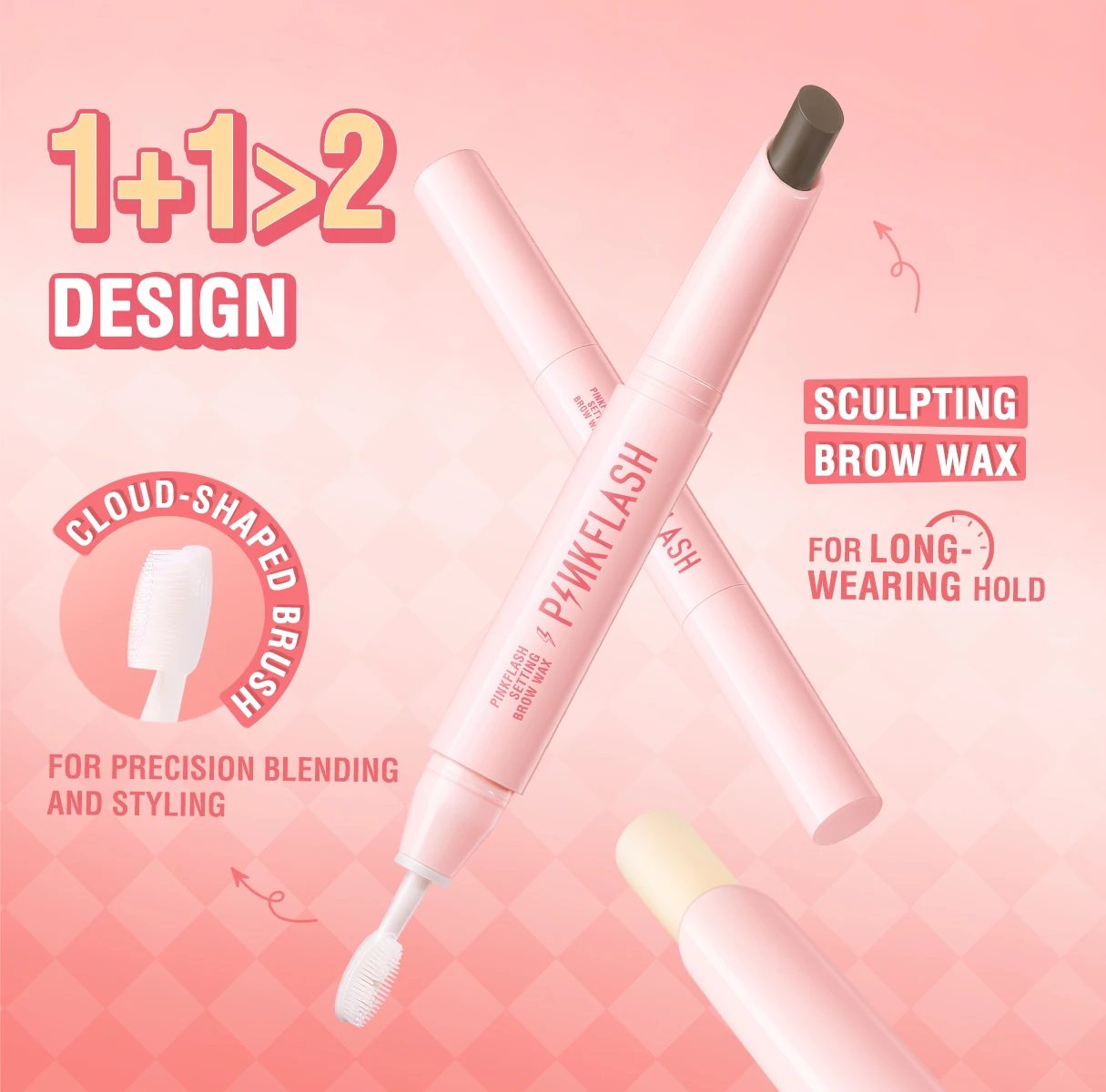 PINKFLspatule-EyeblogugRegina, Gel Teinté, Cosmétiques de Maquillage avec Brosse, Multifonction, Avertissement, Imperméable, Longue Durée, Enhancer,