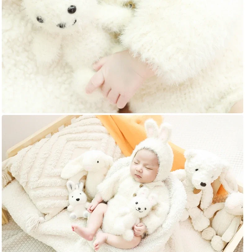 

Newborn rabbit full moon photography props Newborn baby photography clothes Newborn baby postpartum photos تذكارات للرضع