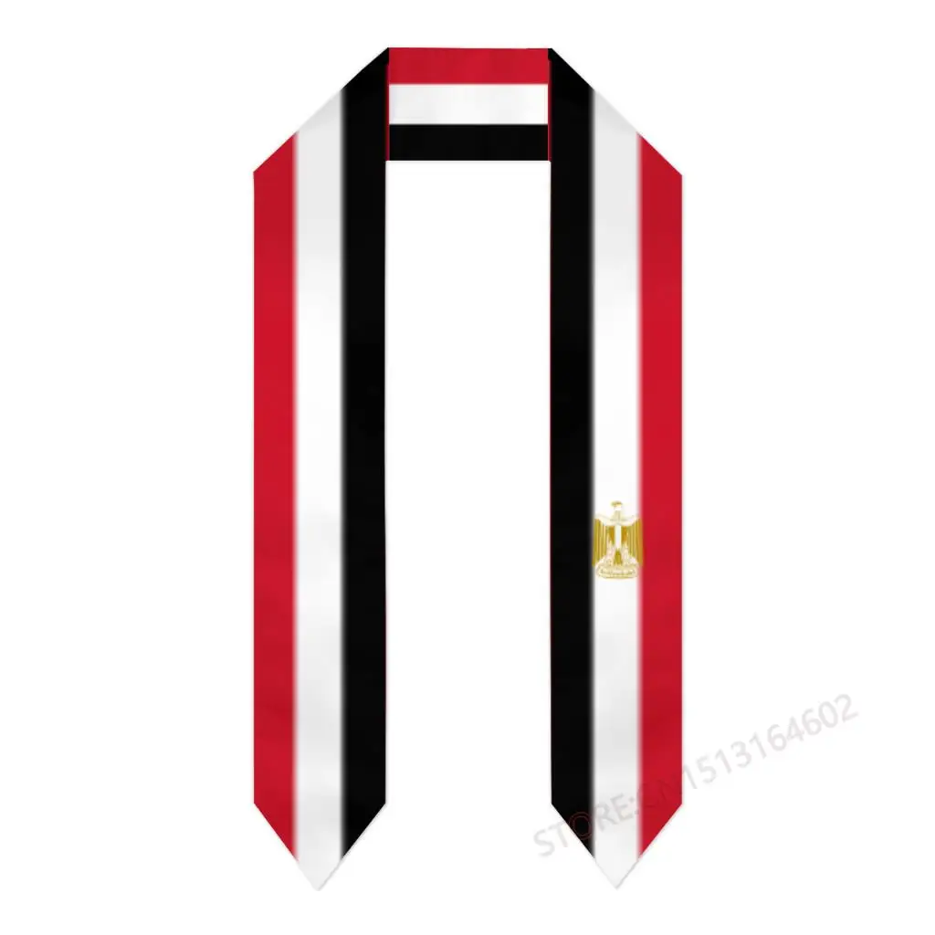 Custom Name Or Logo Egypt Flag Scarf Cool Graduation Stole Sash International Study Abroad Class of 2023 Shawl