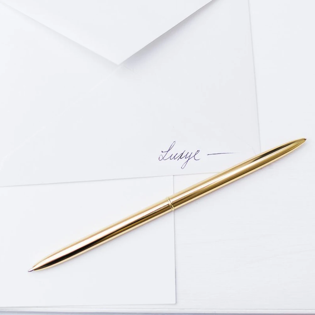 

6PCS Metal Office Supplies School Supplies Dual Ink Gold Silver Lightweight Metal Ballpoint Pen Ball Pens Long Lasting